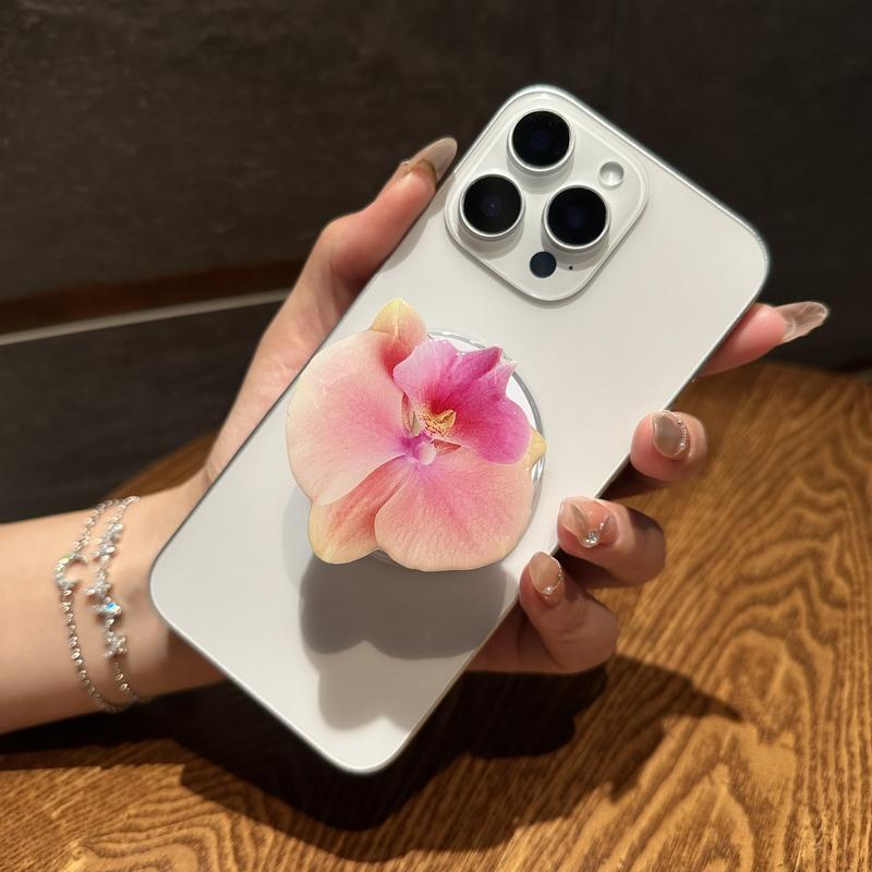 Orchid Acrylic Drop Glue Mobile Phone Holder Desktop Folding Portable Orchid Mobile Phone Grip HN124