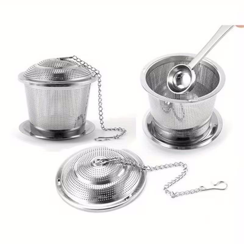 Pack Of 3 Reusable Tea Infuser, Stainless Steel Tea Steeper, Ultra Fine Tea Strainer for Seasoning Loose Leaf Herbal Spices and Seasonings Kitchen Utensils Pack Of 3 Reusable Tea Infuser, Stainless Steel Tea Steeper, Ultra Fine Tea Strainer for Seasoning Loose Leaf Herbal Spices and Seasonings Kitchen Utensils