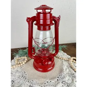 Vintage American Camper Red Kerosene Lantern