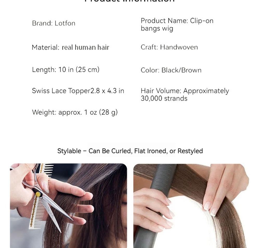 Real Human Hair Topper with Bangs – Volumizing High Root Lift Cover Gray Invisible Lightweight Top Piece for Women Thinning Hair