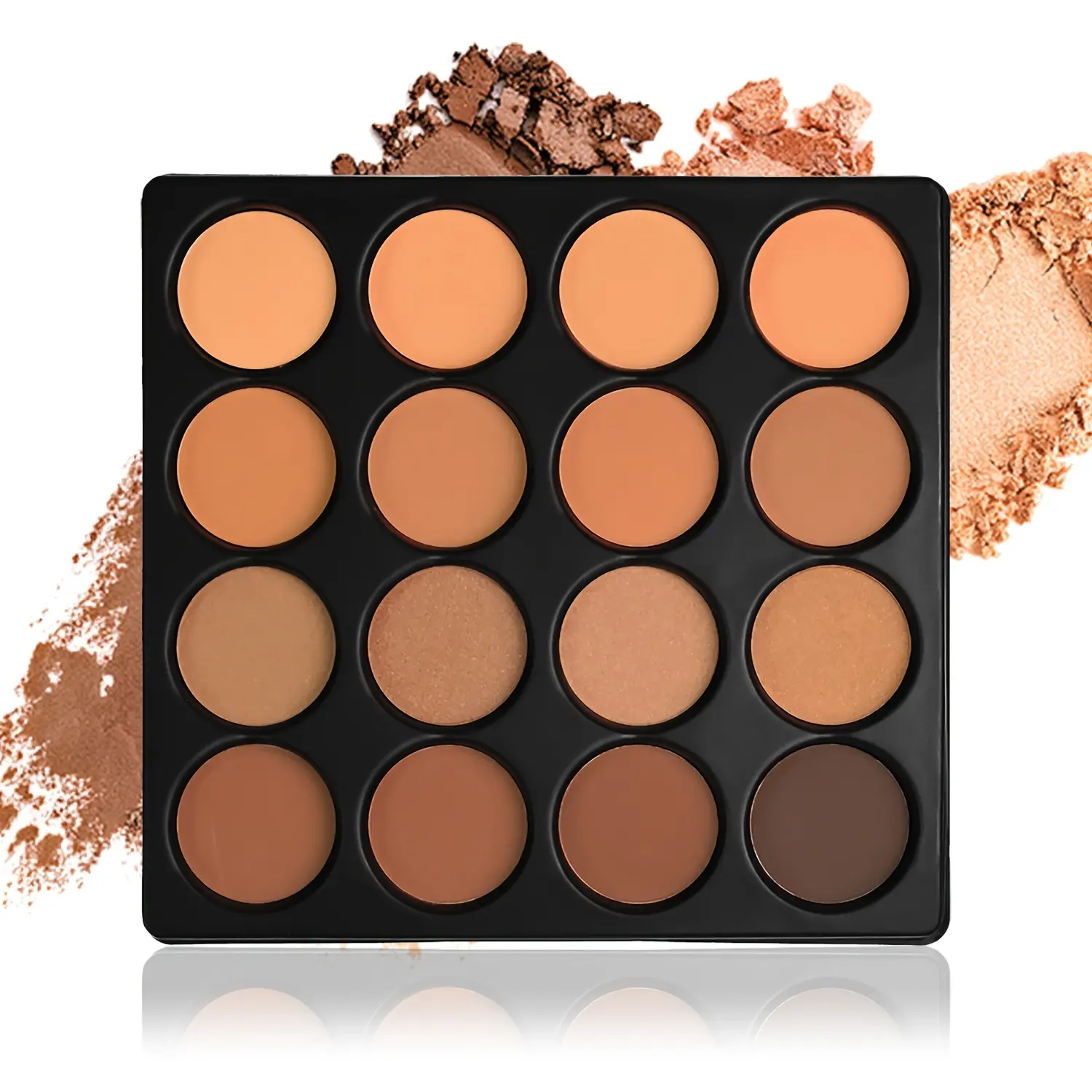 Romantic Flower 16-Color Contouring & Highlighter Palette - Long-Lasting, Waterproof, Transfer-Proof Face Makeup with Matte & Shimmer Finishes for 3D Sculpting, Glowing Look, All Skin Types | Highlighters Makeup, Contouring Palette
