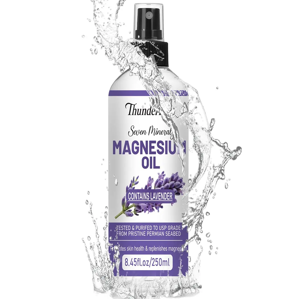 Pure Magnesium Oil Spray – Ancient Minerals Lavender Soothing Foot Magnesium Spray – Topical Magnesium Supplement for Skin and Body Care, Body Oils