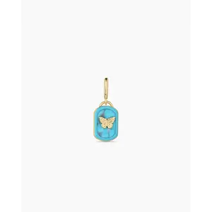 gorjana – Power Gemstone Healing Parker Charm – 18K Gold-Plated Turquoise Charm – Healing & Empowering Jewelry