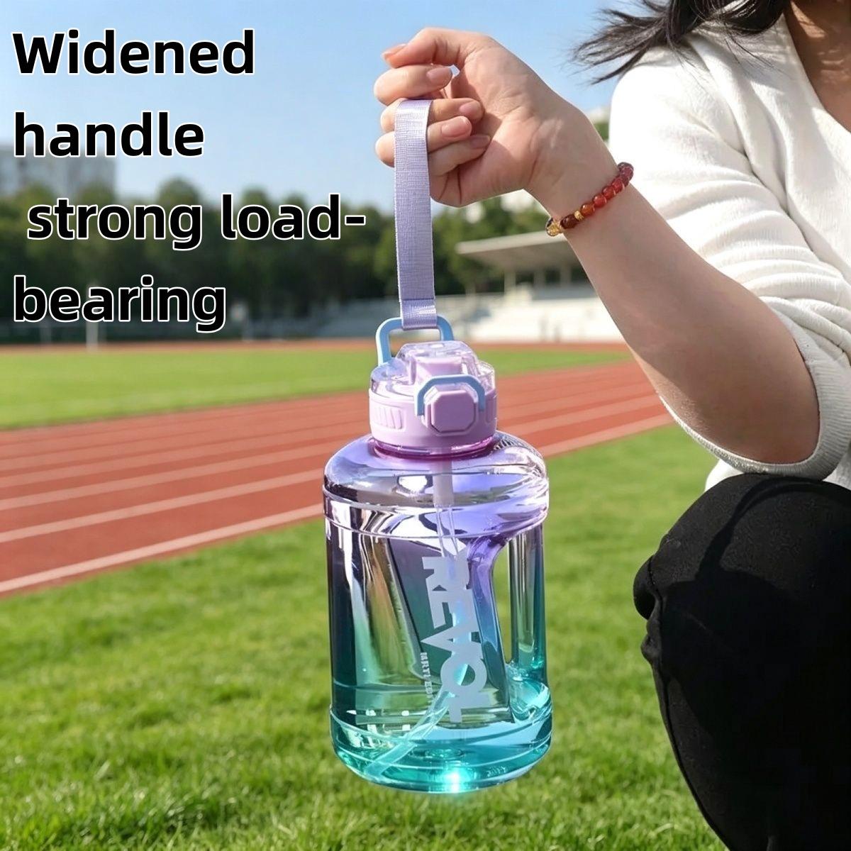 1600ml Leakproof Sports Water Bottle with Straw and Handle, Large Hydration Container for Gym Workout, Outdoor Camping & Daily Use