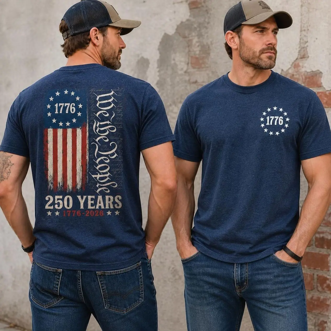 We The People Shirt, 250th Anniversary USA, 1776 To 2026 Tee, Patriotic Mens Top, Veteran Gift, 4th Of July Apparel, Trending 4th of July Day Tee, Men's Graphic Tees, Casual Outfit, Comfortable Menswear, Perfect Gift For Men, May17