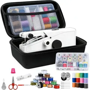 Handheld Sewing Machine for Beginners Adults, Portable & Cordless Mini Sewing Machine Kit, Easy -Speed Electric Stitching for DIY Quick Repair,  Travel Mending Tool with Accessories, White