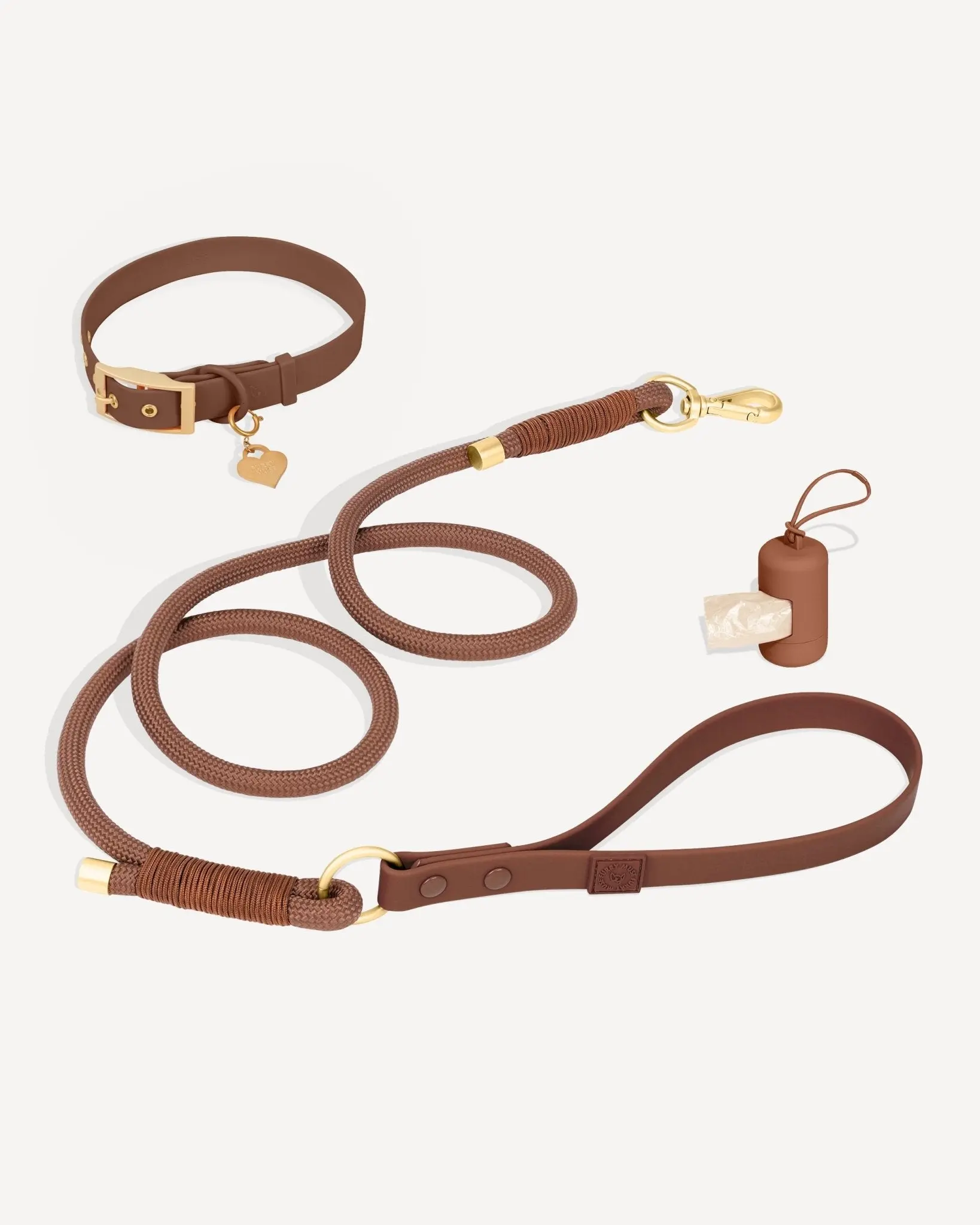 Flow Rope Leash and Collar Kit - Cocoa