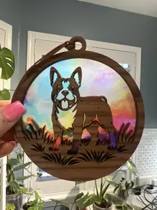 French Bulldog Suncatcher for Sunny Window