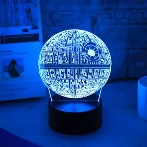 3D Planet Design Night Light, 7 Color Changing Touch Control LED Desk Lamp with Soothing Glow, Creative Decorative Night Light, Dimmable Touch Sensor, For Bedroom, Living Room & Playroom Ambiance Enhancer