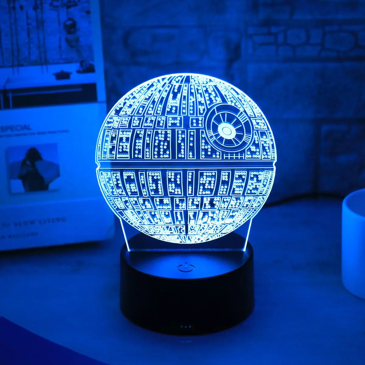 3D Planet Design Night Light, 7 Color Changing Touch Control LED Desk Lamp, Creative Decorative Night Light For Bedroom, Living Room & Playroom