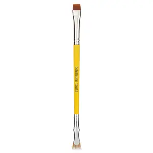 Bdellium Tools Professional Makeup Brush Studio 727 Double-Ended Bent Lash Fan / Flat Definer