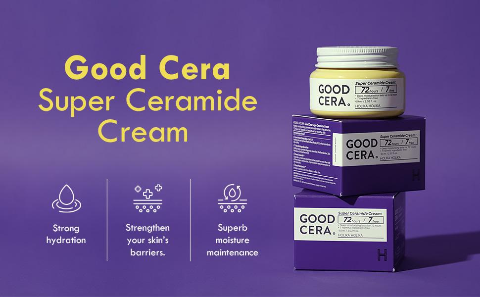 [Holika Holika] Good Cera Super Ceramide Cream — Deeply Nourishing Barrier Repair Face Cream for Dry Skin