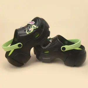 Powerpuff Girls Chunky Hole Sandals – Trendy Platform Slip-Ons