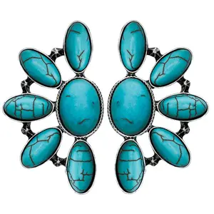 Dusty Rose Turquoise Earring Set