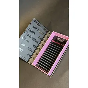 DD Curl Eyelashes - Lightweight Ultra-Fine Synthetic Lashes for Natural or Mega Volume Look - Soft Highest-Quality Fiber for Unmatched Comfort