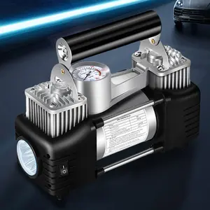 12V Portable Dual Cylinder Air Pump Heavy Duty Dual Cylinder Tire Inflator 150PSI Electric Car Tyre Inflator Portable Dual Purpose Air Pump