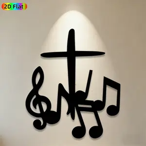 1pc Music Note Metal Wall Art, Vibrant Music Note Statue Mural, Ideal Gift for Christmas, New Year, Music Decor Enthusiasts, Weather-Resistant Metal Wall Decor Wall Sculptures, Perfect for Living Room Wall & Garden Fence, Stylish Home & Outdoor Decor
