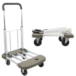 Mount-It! Heavy Duty Folding Platform Cart with Expandable Base