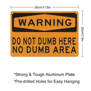 "Do Not Dump Here" Aluminium Metal Warning Sign, 8x12 Inch Durable Home Supplies Decoration, Office/Garage Detailing Products, Hilarious Gag Gift for Coworkers,summervibes Signage Yard Sign
