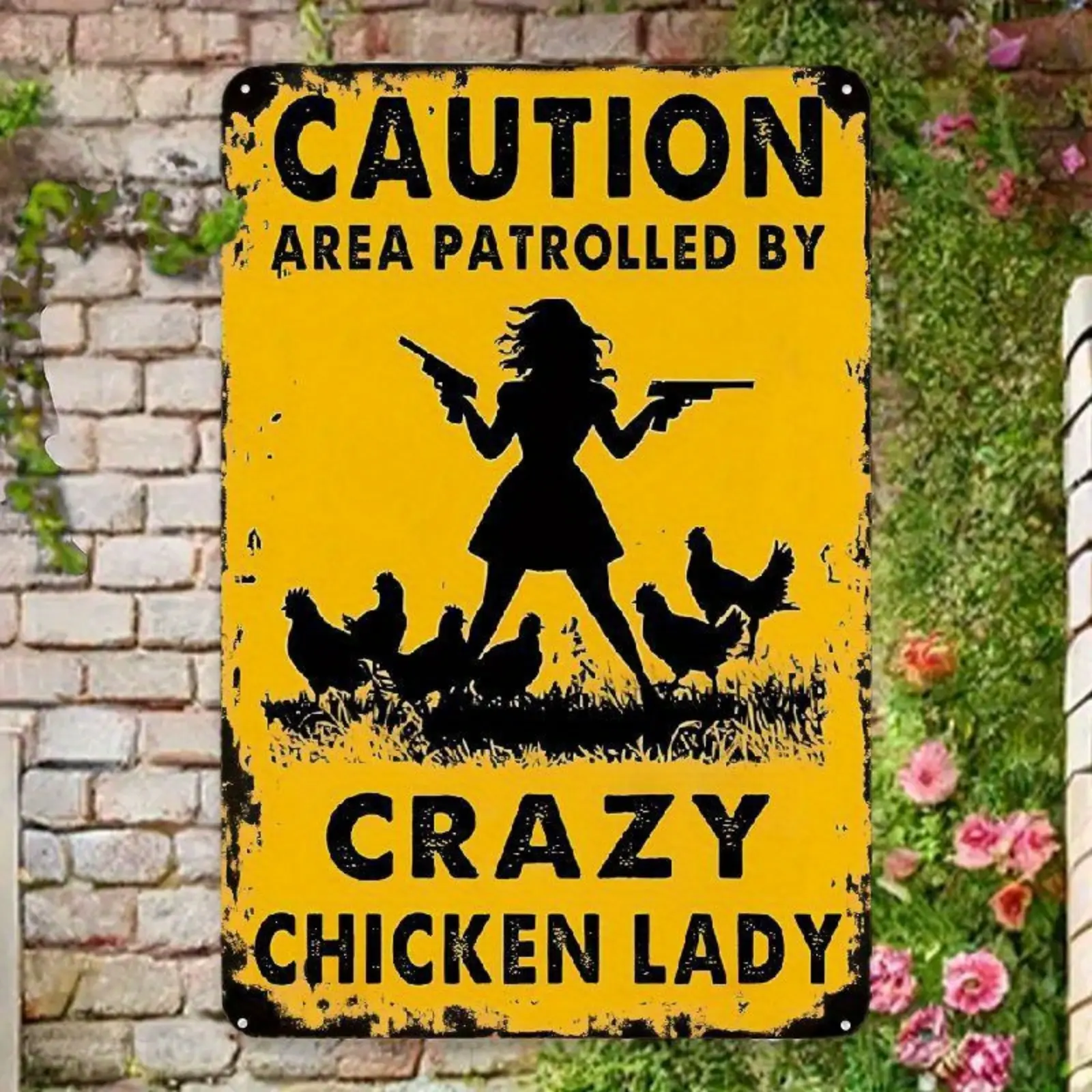 Targa In Latta Vintage Forest Park Warning Caution Area Patrolled By