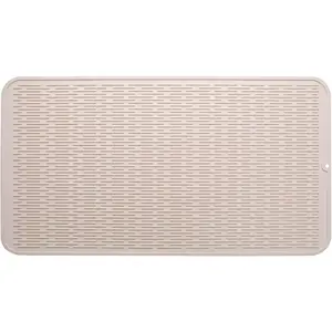 Dish Drying Mat for Multiple Usage,Easy,Eco-friendly,Heat-resistant Mat for Counter or Sink,Refrigerator or Drawer Liner Tapioca 4XL 32 inches x 18 inches
