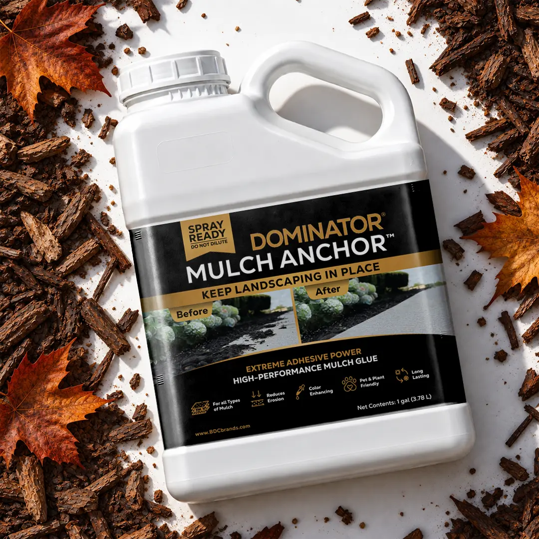 DOMINATOR Mulch Anchor - Locks Mulch, Reduces Erosion DOMINATOR Mulch Anchor - Locks Mulch, Reduces Erosion