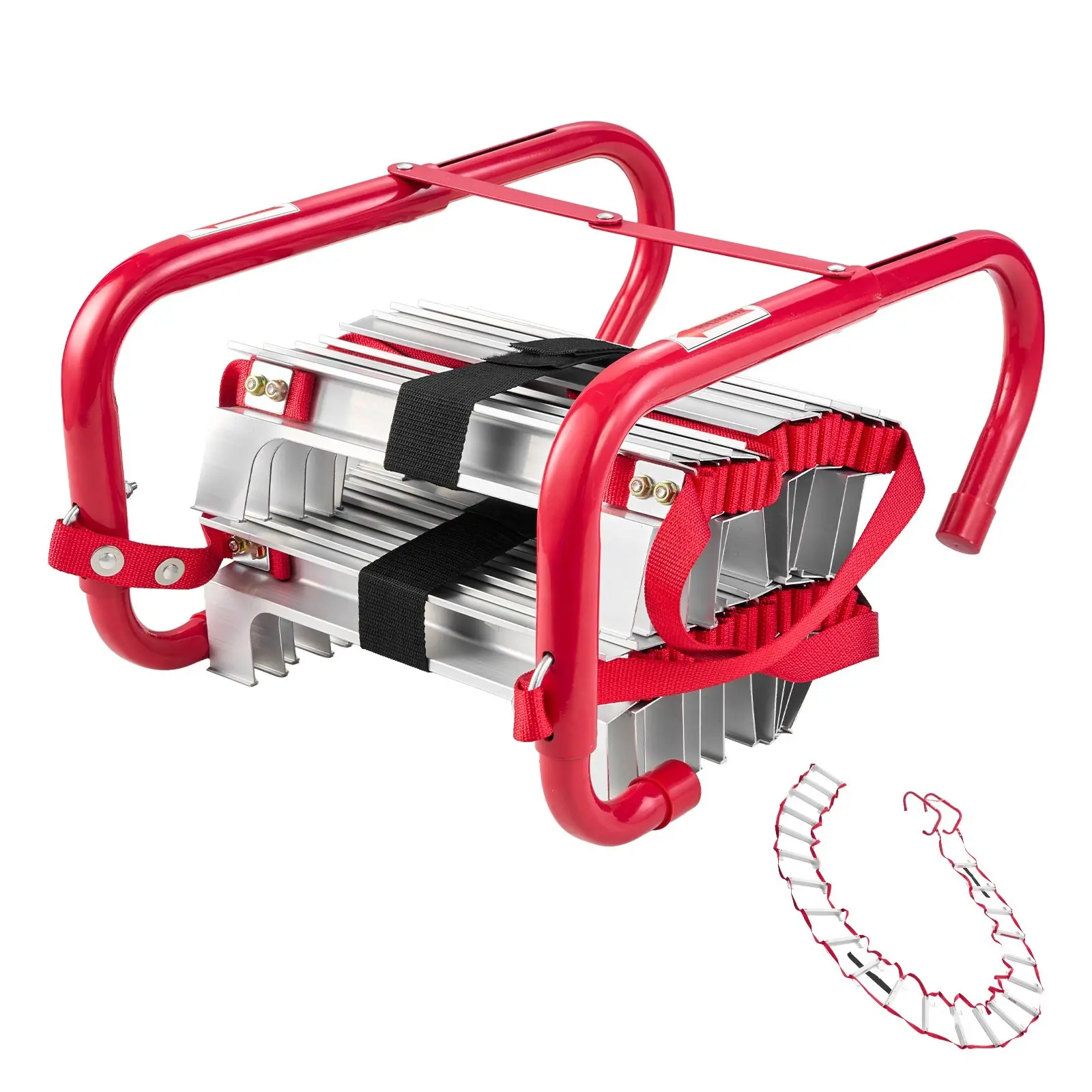 Fire Escape Ladder 3-Story 25FT Retractable Emergency Safety Fire Ladder For Home, Apartment, And Office Use, Compact Portable Aluminum Rescue Ladder, Quick Deploy, Weather Resistant, Multi-Position, High-Rise Fire Escape Solution