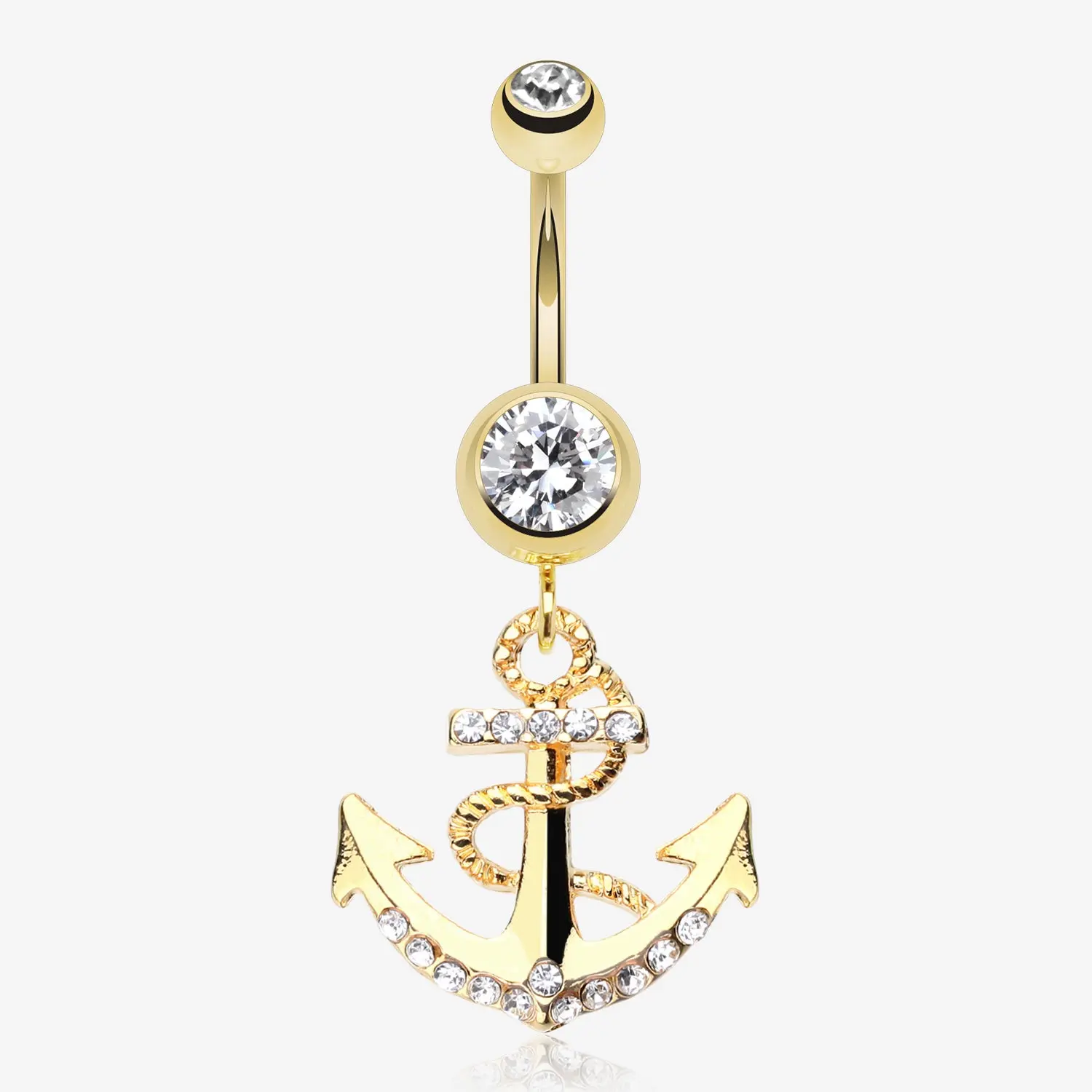 Golden Anchor Dock Belly Button Ring Golden Anchor Dock Belly Button Ring
