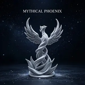 Mythical Phoenix Rebirth Statue, Gothic Plastic Collectible Ornament, Desktop Shelf Decor, Symbol of Renewal Gift, Elegant Phoenix Sculpture