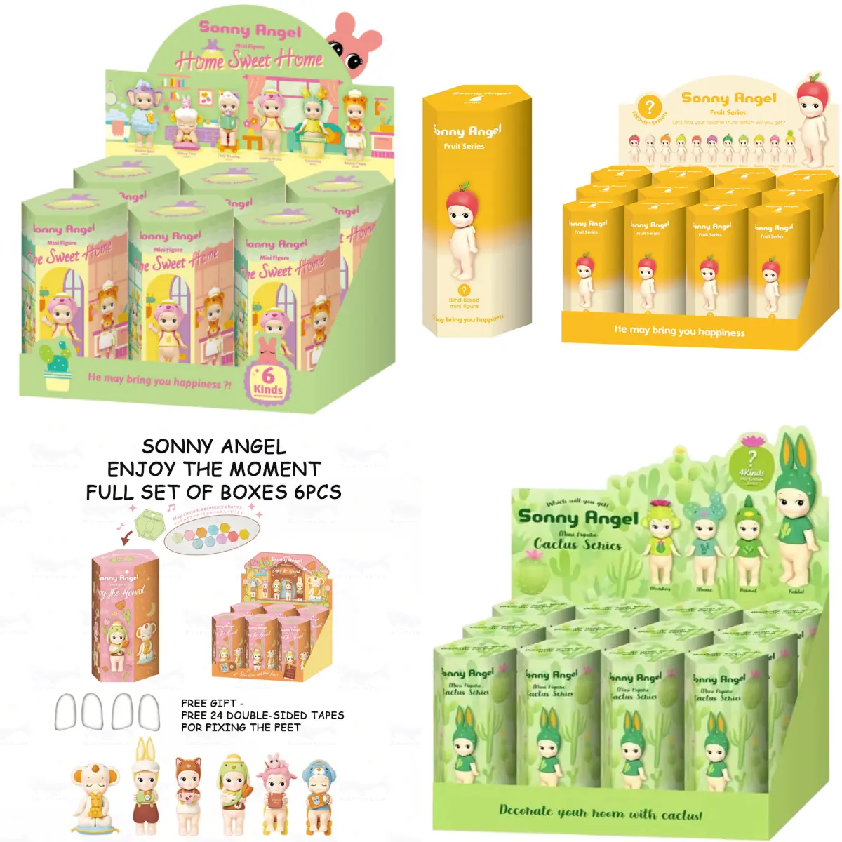 [ Sonny - Angel ] Series Mini Figure | Kawaii Blind Box Mystery Toy Gift, Cute Adhesive Phone Laptop Decorative Blind Box