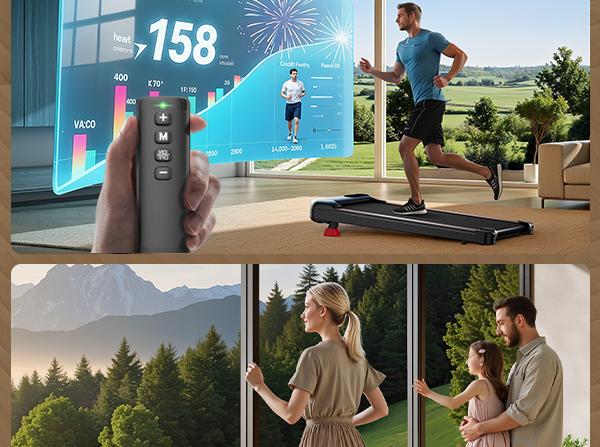 UMAY 16% Incline Treadmill for Home and Office, 4-in-1 Portable Foldable Under Desk Walking Pad,  2.5 HP Quiet with Diamond Pattern Belt