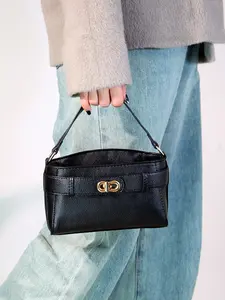 Vintage PU Leather Handbag for Women, 2026 Spring Collection Stylish Small Square Bag, Spacious Commuter Tote for Everyday Use, Handbags Purse