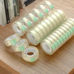 12 Rolls set Transparent Tape (2500cm), High Quality, Super Strong Adhesive, Compatible with Cutter, Ideal for Gift Wrapping, Office, DIY, Moving， Compatible with Cutter, Ideal for GirtWrapping, Orfice, Handmade, Chrtstmas girt