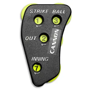 Cannon Sports 4 Wheel Umpire Indicator - Optic Yellow Dials for Counting Strikes, Balls, Outs, Innings - Essential Softball Baseball Umpire Clicker