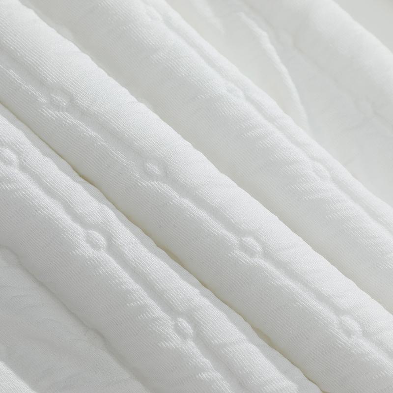 White Quilted Wide-Leg Drawstring Sweatpants – Loose Casual Pants with Unique Ribbed Design, Perfect for Everyday Wear and Versatile Styling