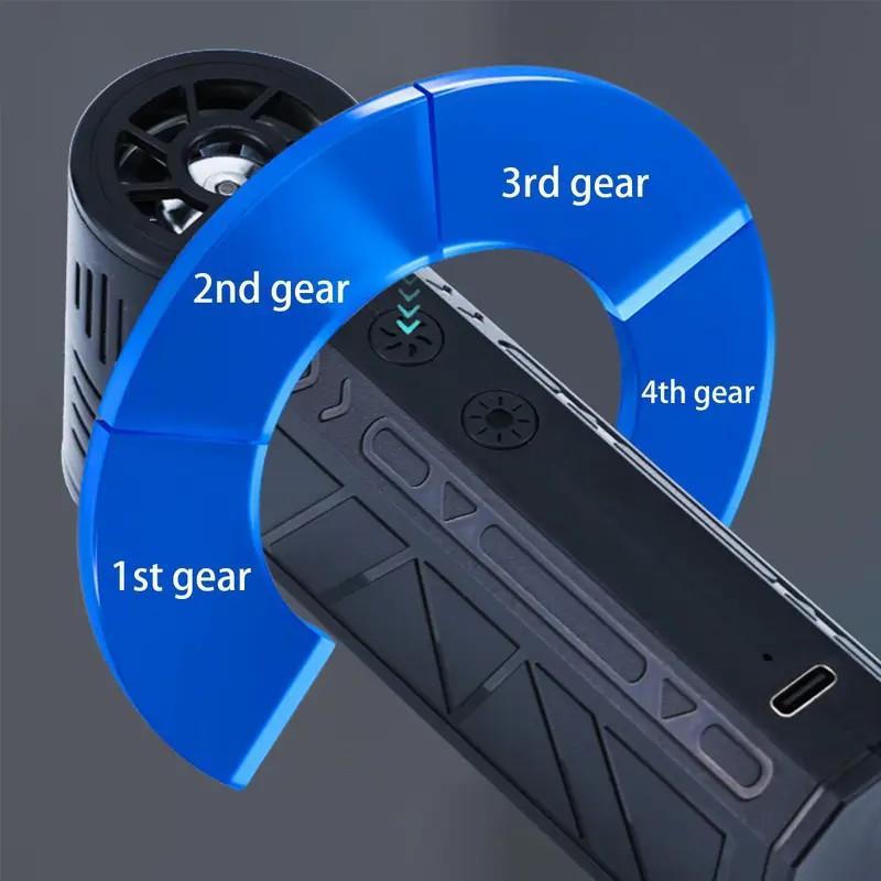 Portable Violent Turbo Small Fan, Powerful Mini Blower, Handy Mini Electric Fan, Handheld High-speed Air Duster Fan for Computers Dust Removal, Snow Blowing, Carbon Blowing, Barbecue, Carbon & Outdoor lgnition