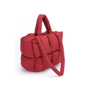 Quilted Puffer Convertible Tote Bag