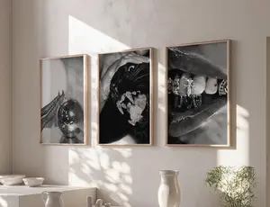 Fashion Print Set of 3 Luxury Prints Teen Girls Bedroom Decor Vintage Wall Prints Designer Wall Art Trendy Hypebeast Print Fashion Posters