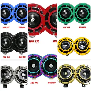 JDMFV Super Loud Compact Blast Tone Disk Horn for Car and Motorcycle - 118dB Noise Level, Easy Installation, Two Horns Included