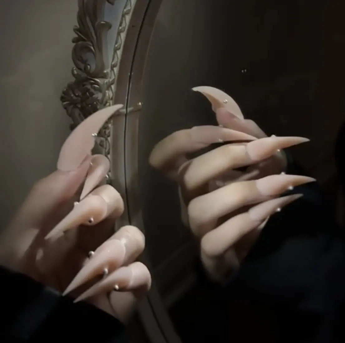 NailHex Lab | Handmade Claw Press On Nails 10Pcs| Cat Dragon Eagle Long Sharp Reusable Gothic Nails | Cosplay Alt Fake Nails for Women Mother's Day Gift