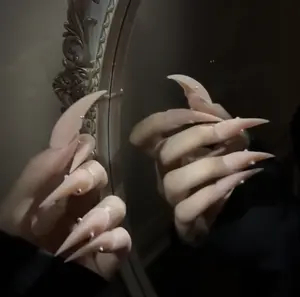 NailHex Lab | Handmade Claw Press On Nails 10Pcs| Cat Dragon Eagle Long Sharp Reusable Gothic Nails | Cosplay Alt Fake Nails for Women Mother's Day Gift