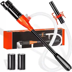 Portable Transfer Pump Battery Operated Electric Siphon Pump for Gas, Fuel, Diesel Transfer 2.6 GPM Flow Oil Extractor -Easy to Use Hand Fuel Pump, Multi-Use Siphon Fuel Transfer Pump