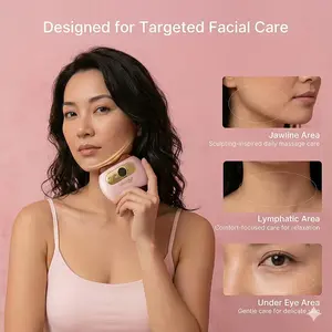 Aimido Electric Gua Sha Device - 9 Adjustable Levels, Heats 40℃-56℃, 90-Minute Use Time, Lightweight 106g, Natural Bian Stone for Beauty & Body Contouring