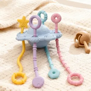 Montessori Teething Toy, Sensory Teether for Babies, Newborns, Infants & Toddlers, Soothing Baby Chew Toys, Travel-Friendly Montessori Gift for Boys Girls