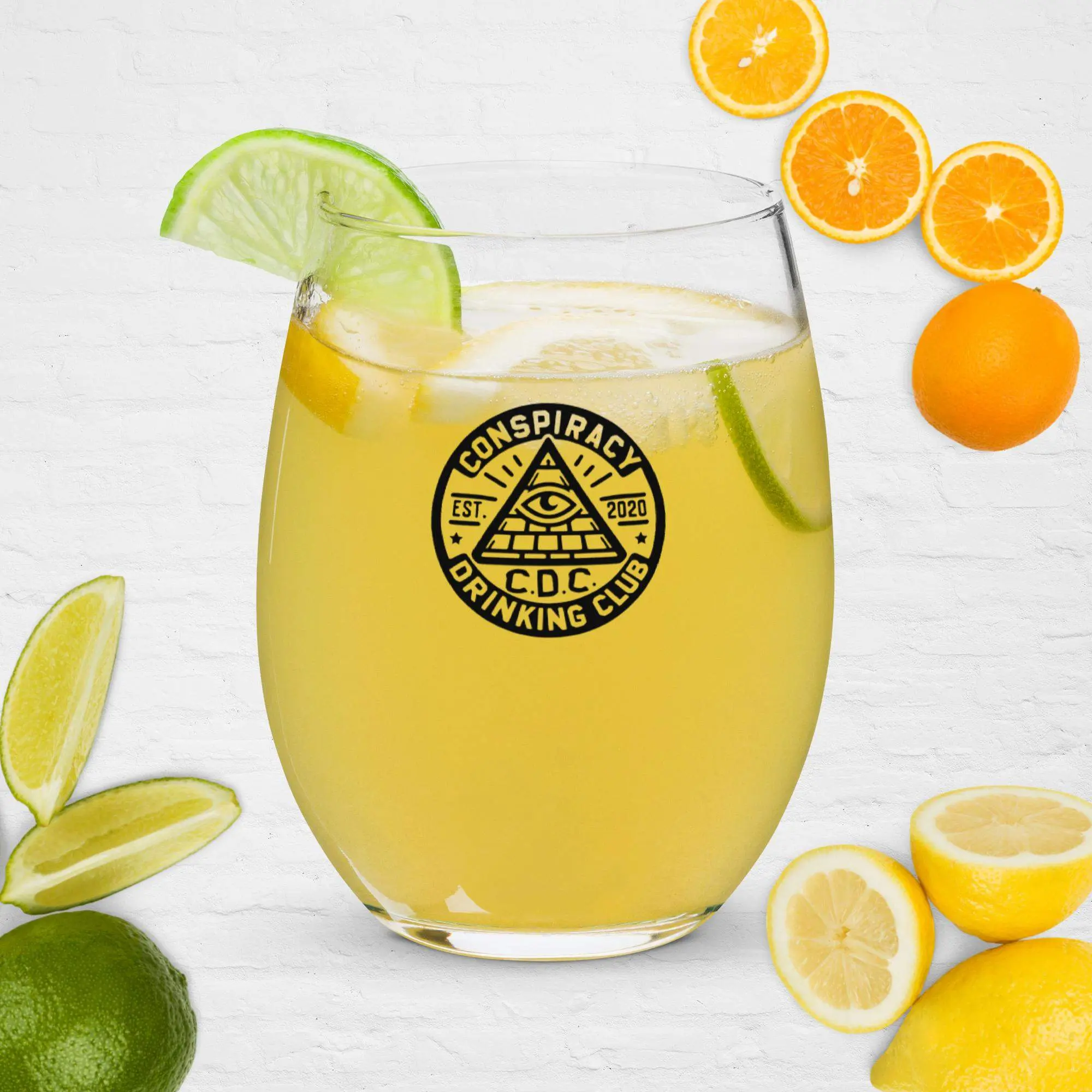 Conspiracy Drinking Club - Official Wine Glass