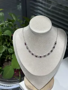 Astrid(13515)gc.Ruby Necklace with S925