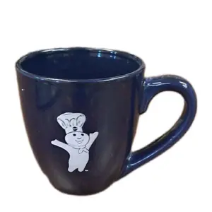 Vintage Blue 1996 Pillsbury Doughboy Coffee Mug Cup JUST BAKE IT - Display Piece Drinkware Washable Reusable