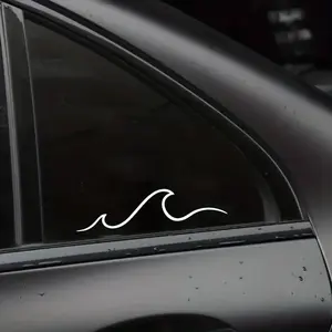 Ocean Wave Vinyl Decal, Minimalist Beach Wave Sticker for Car Window, Laptop, Tumbler, Aesthetic Ocean Decal, Gift Idea