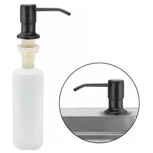 360° Sink Soap Dispenser, Stainless Steel, Kitchen Hands Liquid Pump Bottle