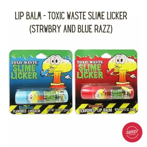 LIP BALM - TOXIC WASTE SLIME LICKER (STRWBRY AND BLUE RAZZ)